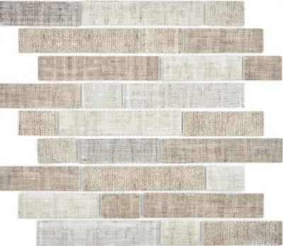 Produktbild von Mosani MOS24-2099, Mosaik, Glas, Beige, Drinnen, Rechteck, 300 mm