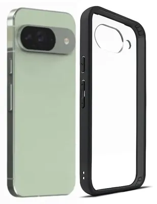 Produktbild von Für Google Pixel 9a Frosted TPU + Transparent PC Schutz Hülle Cover Schwarz