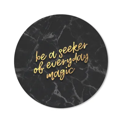 Produktbild von MuchoWow® Mauspad Mousepad Zitate - Magie - Gold - Marmor 20x20 cm - Mousepads - Maus Mat - Pad - Mausunterlage - Schreibtischmatte