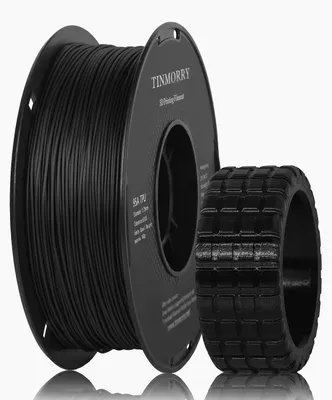 Productafbeelding van TPU-filament 1,75 mm - 3D printer filament - TPU 95A 3D-printerfilament 1 kg - Zwart