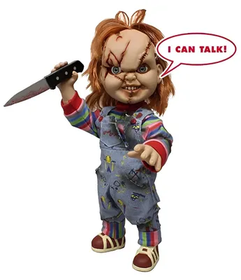 Produktbild von Sprechende Chucky Mörderpuppe 38 cm als Geschenkidee für Fans und Sammler