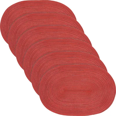 Produktbild von Erwin Müller Tischset Silves" 6er-Pack rot oval: 33x48 cm"
