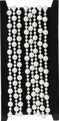 Produktbild von Perlenkette 8mm x 2,7m Kunststoff Weiß