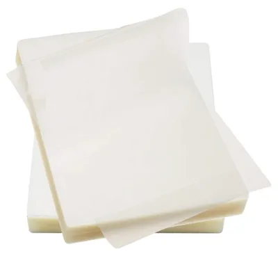 Zdjęcie produktu dla Folia termiczna do laminowania, Immuson, format 8,9 x 11,4 cm, grubość 3 mm, przezroczysta, 500 sztuk