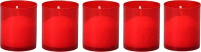 Obrázek produktu pro Lampička hřbitovní lisovaný vosk plastová 50g d5x6cm 5ks
