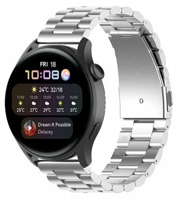 Produktbild von By Qubix passend für Garmin Venu 4 - 45 mm - Edelstahl-Gliederarmband - Silber