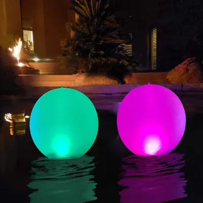 Produktbild von Pool Licht LED Spa Licht,2 Stück Ø 40 cm Poolleuchtende Schwimmende,IP67