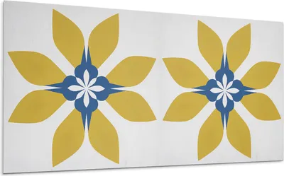 Produktbild von Blumenmuster Mit Blättern – Selbstklebende Fliesen – Wandverkleidung – Wandpaneel – PVC Fliesen – Vinylflisen – PCV Flisen – Selbstklebend – Wanddeko – 6 Stück 60 x 30 cm