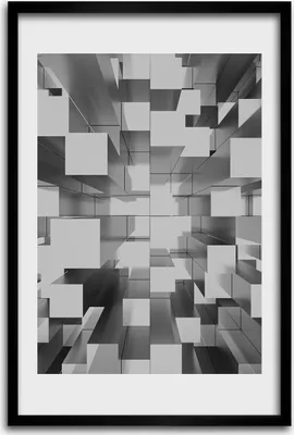 Produktbild von Bild - Bilderrahmen - 40 cm x 60 cm - MDF - Rahmen - Wandkunst - Abstraktion Hintergrund