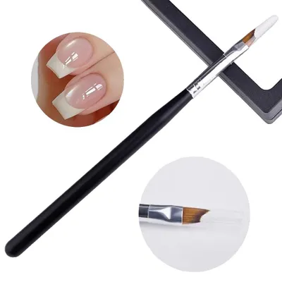 Immagine prodotto di Pennello per nail art, design a doppia punta, manico con strass, n. 2