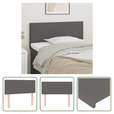 Produktbild von The Living Store Kopfteil Grau 80x5x78/88 cm Kunstleder