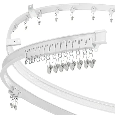 Productafbeelding van Omgoods - 5m Flexibele Plafond Gordijnrail - Buigbare Gordijnrail voor Bay Window en Ruimtescheiding