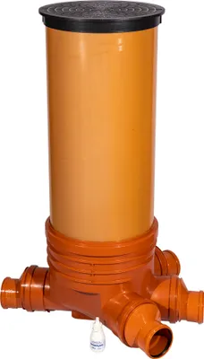Produktbild von KG Schacht Revisionsschacht Abwasserschacht DN400 / DN110 - Komplett SET - Schachtboden + Rohr + Deckel + Gleitmittel