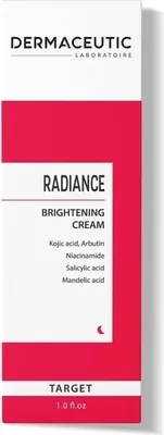 A product box for Dermaceutic Laboratoire Radiance Brightening Cream.