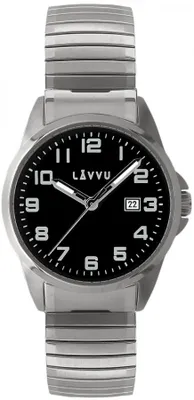 Obrázok produktu pre Pánske hodinky s naťahovacím remienkom Lavvu LWM0022, STOCKHOLM Big Black