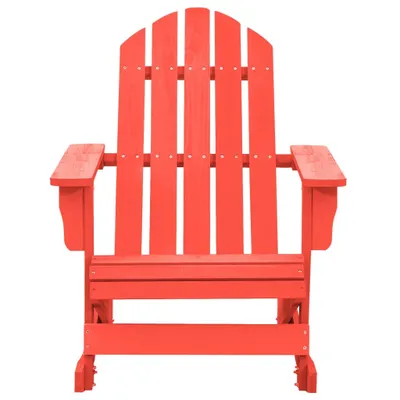 Image de vidaXL Chaise à bascule Adirondack en bois massif de sapin rouge