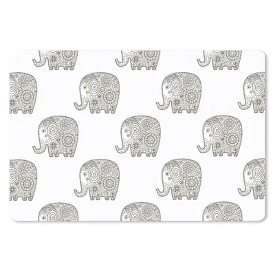 Produktbild von MuchoWow® Mauspad Mousepad Kritzelei - Elefant - Entwurf 27x18 cm - Mousepads - Maus Mat - Pad - Mausunterlage - Büroartikel - Desk Matten