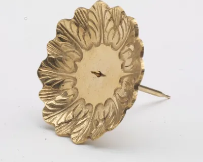Produktbild von 4 Kerzenstecker Blatt Gold 9 cm mit abschraubbarem Dorn (für Kerzendurchmesser bis 4 cm)