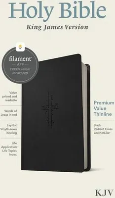 Immagine prodotto di KJV Premium Value Thinline Bible, Filament Enabled (Leatherlike, Black Radiant Cross, Red Letter)