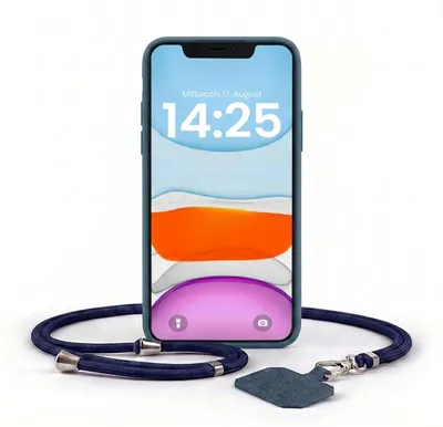 Produktbild von Handyhülle für Apple iPhone 11 mit Handykette Band Kordel Hülle Case Schutzhülle Blau
