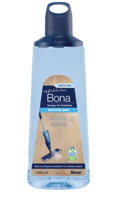 Produktbild von Bona Reiniger für Holzböden Kartusche 1050 ml für Bona Premium Spray Mop, gebrauchsfertig und rückstandsfrei