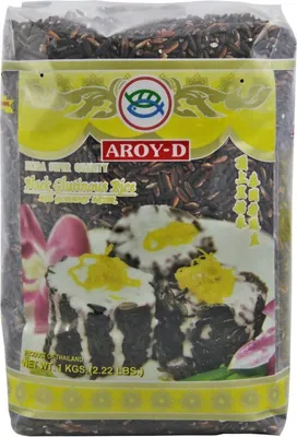 Produktbild von [ 1kg ] AROY-D Schwarzer Klebreis / Thai Black Glutinous Rice / Extra Super Quality