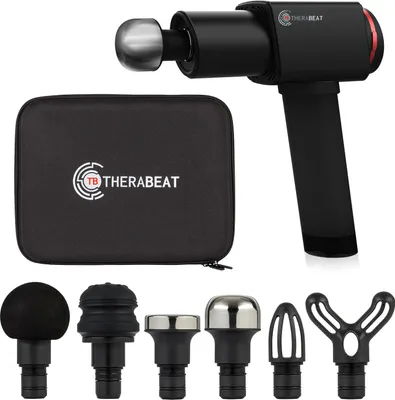 Produktbild von Therabeat Massagepistole, Massagegerät für Rücken/Schulter, Massage-Gerät mit Alu-Gehäuse, Fitgun für Rückenschmerzen, Elektro Massage Fit Gun für Verspannung Gymnastic Wellness, Massage Pistole 220 W