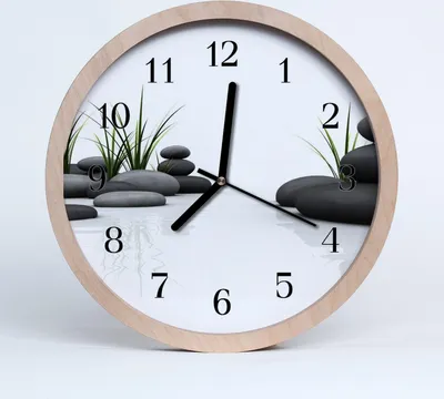 Produktbild von Holzuhr 20fi cm wanduhr - Spa Steine