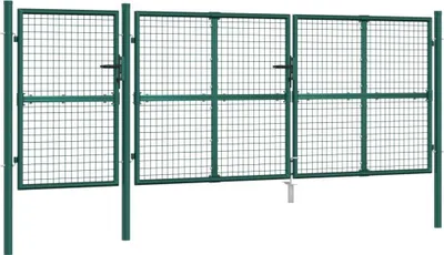 Obrázok produktu pre vidaXL Sieťová záhradná brána zelená 400x125 cm Pozinkovaná oceľ