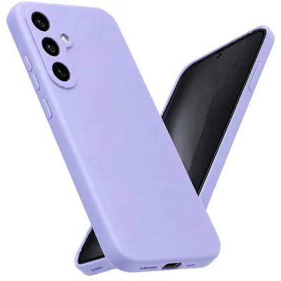 Produktbild von Silikonhülle für Samsung Galaxy S25 in Violett Schutzhülle mit Mikrofaser Inlay Cover Tasche