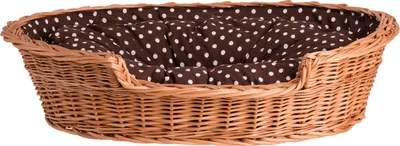 Produktbild von Hundekorb aus Weide oval mit einem Kissen 85X67 H21 CM