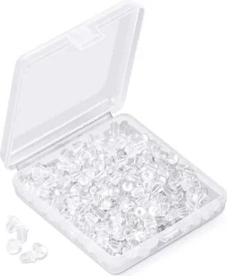 Produktbild von 300 Stück Ohrstecker Verschluss, Ohrring Stopper Silikon für Basteln, Schmuckanbringen, Frauen Ohrringe, Schmuck DIY & Ohrringherstellung