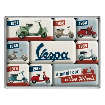 Image de Nostalgic-Art - Set de 9 aimants - Vespa - Model Chart