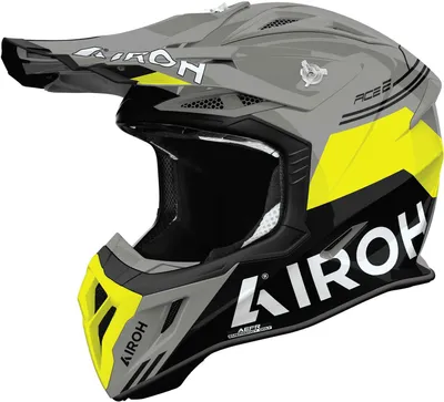 Produktbild von Airoh Aviator Ace 2 Fury Motocross Helm, grau/schwarz/gelb, XS (53/54)