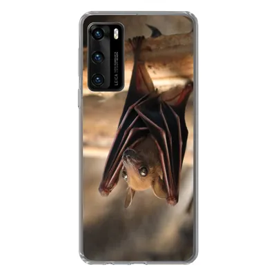 Produktbild von MuchoWow® Handyhülle Schutzhülle Hülle für Huawei P40 Baby - Fledermaus - Holz Silikon Softcase Handy Hülle - Handytasche