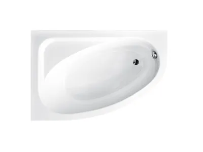 Produktbild von Badewanne Eckbadewanne 140x80 Links mit AcrylSchürze, Ablaufgarnitur & Füßen GRATIS | Komplettset 4in1 Original Acryl Wanne Siphon | BADLAND CORNEA