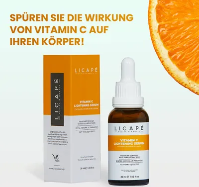 Produktbild von Licape® Vitamin C Serum Gesicht | 30ml | Hochdosiertes Hyaluron Serum