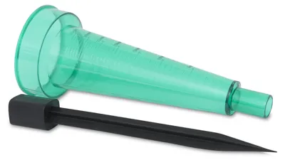 Produktbild von WINDHAGER Regenmesser mit Erdspieß grün-transparent – 12er Vorteilset