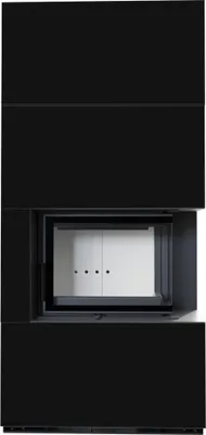 Zdjęcie produktu dla Kominek modułowy FLOKI BOX prawy 8 kW FI 160 zabudowa spiek NERO ASSOLUTO