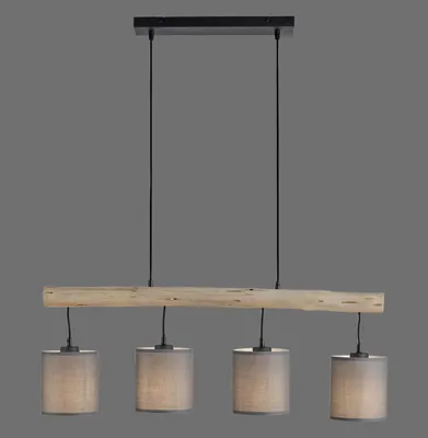 Produktbild von JUST LIGHT GERDA TRIBU Pendelleuchte E27 max. 10W 4-fach taupe 15783-29