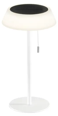 Immagine prodotto di FANEUROPE Lampada da tavolo solare Jin (bianca), LED ricaricabile da 1,2 W, dimmerabile 3000 K, IP54, 17 x 32 cm