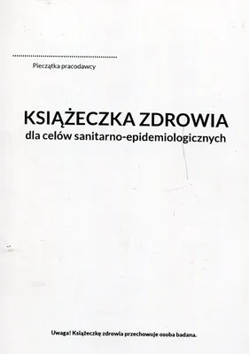 Produktbild von Książeczka zdrowia do celów sanitarno-epidemiologicznych - (Buch auf Polnisch)