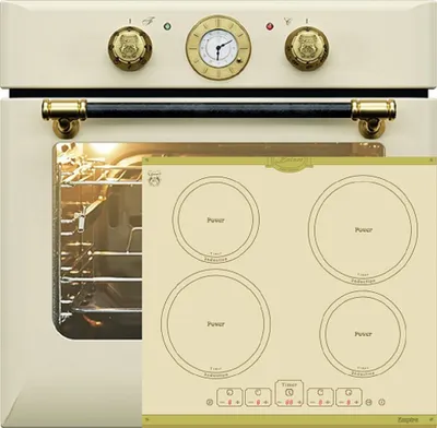Produktbild von Herd Set Autark Kaiser EH 6432 ElfBE Retro Einbaubackofen 68L Drehspieß Selbstreinigung+KCT 6195 IElfEm Induktionskochfeld 60cm Autark Kochfeld 4xQick