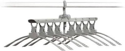 Produktbild von Kleiderbügel 8-in-1 - Platzsparend & Drehbar für die Schrankorganisation