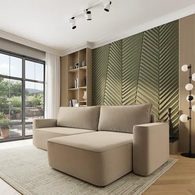 Produktbild von Masseno Ecksofa BELARO CL mit Schlaffunktion L-Form, Sofa mit Bettkasten, Wohnzimmersofa, Couch, Soffa, Bettsofa, Couchgarnitur- Beige, CASTEL 15