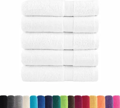 Produktbild von vidaXL Premium Badetücher SOLUND 25 Stk. Weiß 100x150 cm 600 g/m²
