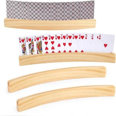 Produktbild von Famanu Halter für Spielkarten - 4 Stück aus Holz