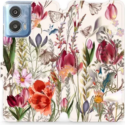 Produktbild von Handyhülle mit klappe für Motorola Moto G24, Mobiwear Book, Blumenstrauß