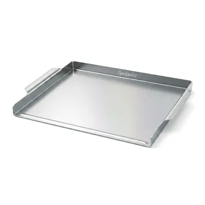 Produktbild von Grillplatte für Kohlegrill aus rostfreiem Edelstahl - 39,4x29,1 cm 1 kg - Plancha für Smash Burger, Gemüse & Spiegelei – Rostfrei & Spülmaschinenfest