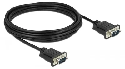 Obrázok produktu pre DeLOCK 86576, Čierna, 5 m, RS-232 Sub-D9, RS-232 Sub-D9, Samec, Samec